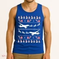 Airplanes Ugly Christmas Cute Gift Xmas Costume Tank Top thumb 3