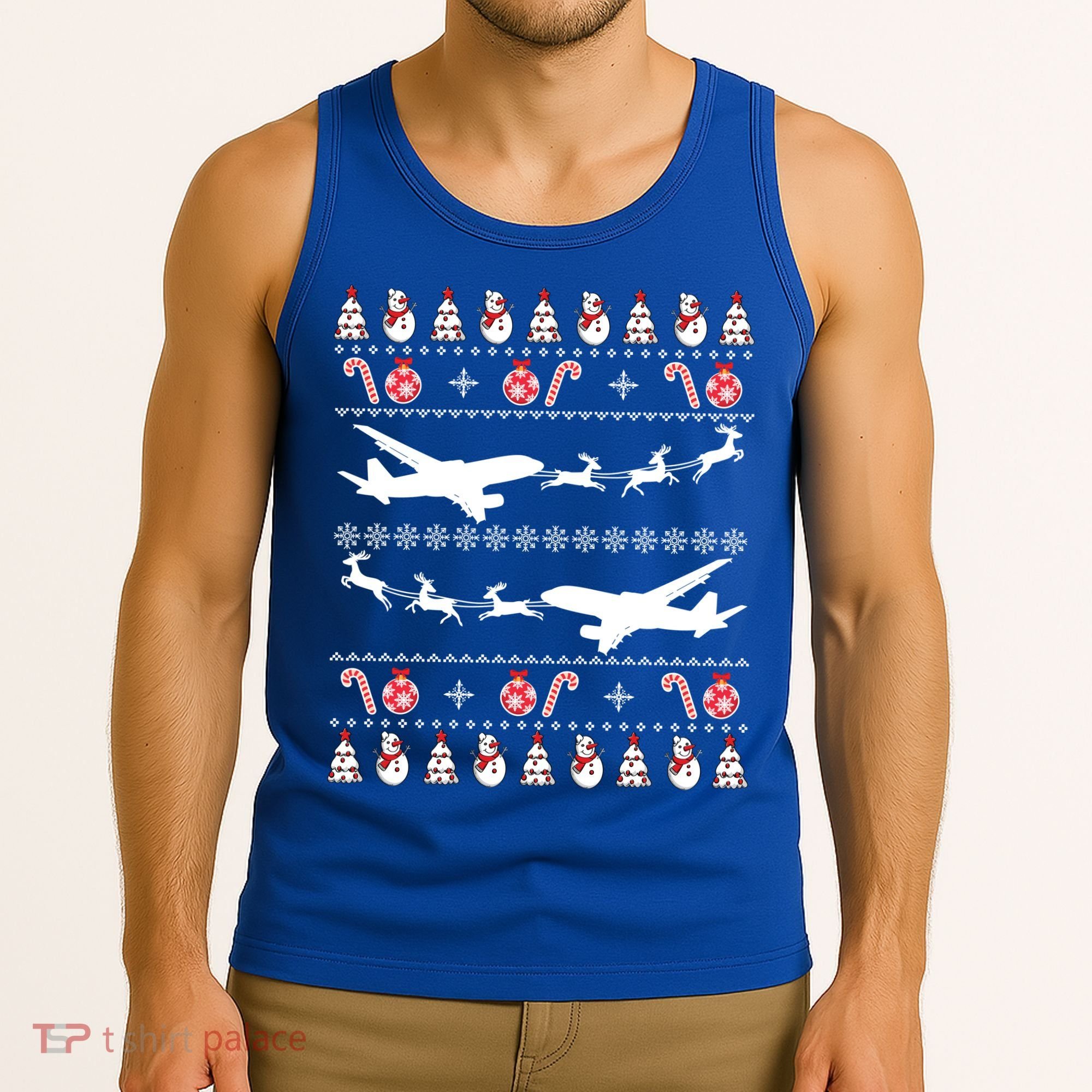 Airplanes Ugly Christmas Cute Gift Xmas Costume Tank Top