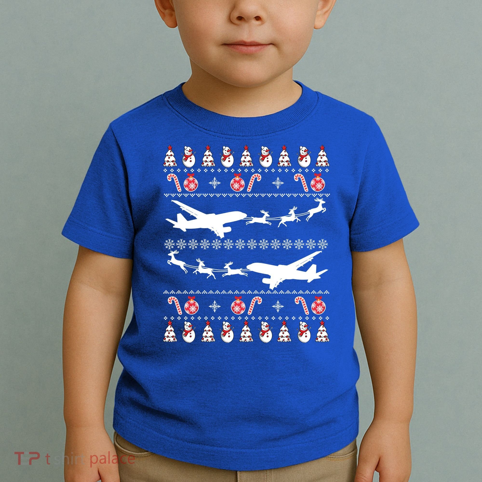 Airplanes Ugly Christmas Cute Gift Xmas Costume Toddler T-Shirt