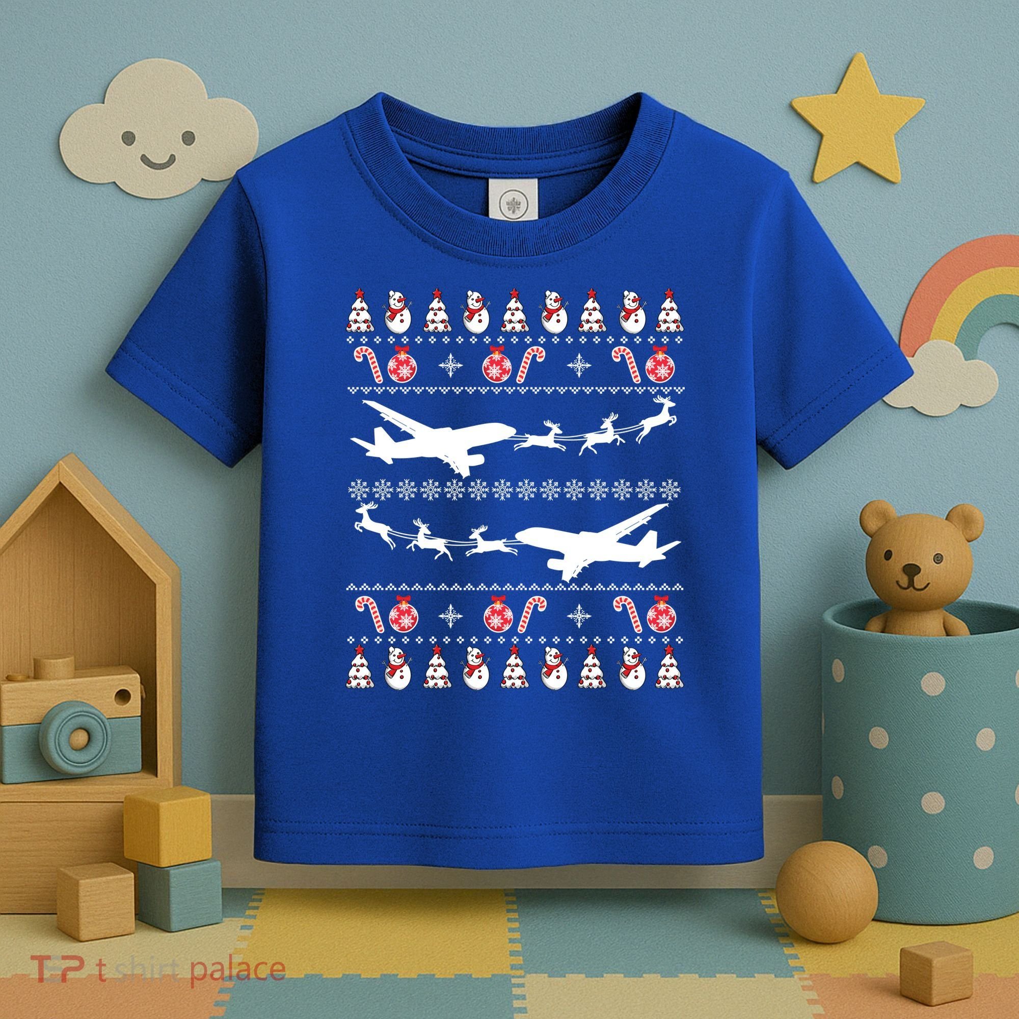 Airplanes Ugly Christmas Cute Gift Xmas Costume Toddler T-Shirt
