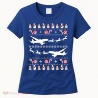 Airplanes Ugly Christmas Cute Gift Xmas Costume Women's T-Shirt thumb 0