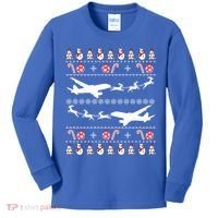 Airplanes Ugly Christmas Cute Gift Xmas Costume Kids Long Sleeve Shirt thumb 0