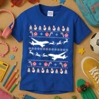 Airplanes Ugly Christmas Cute Gift Xmas Costume Kids T-Shirt thumb 3