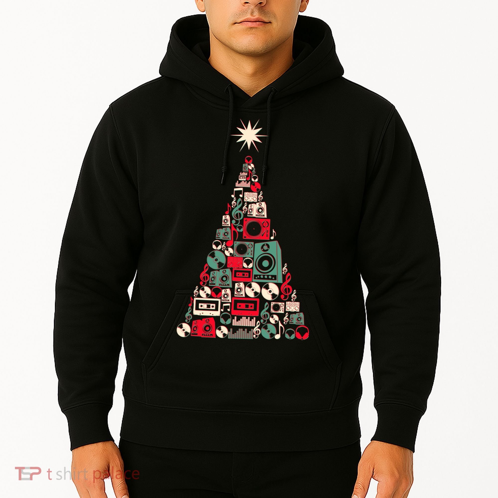 Audio Music Fan Christmas Tree Hoodie
