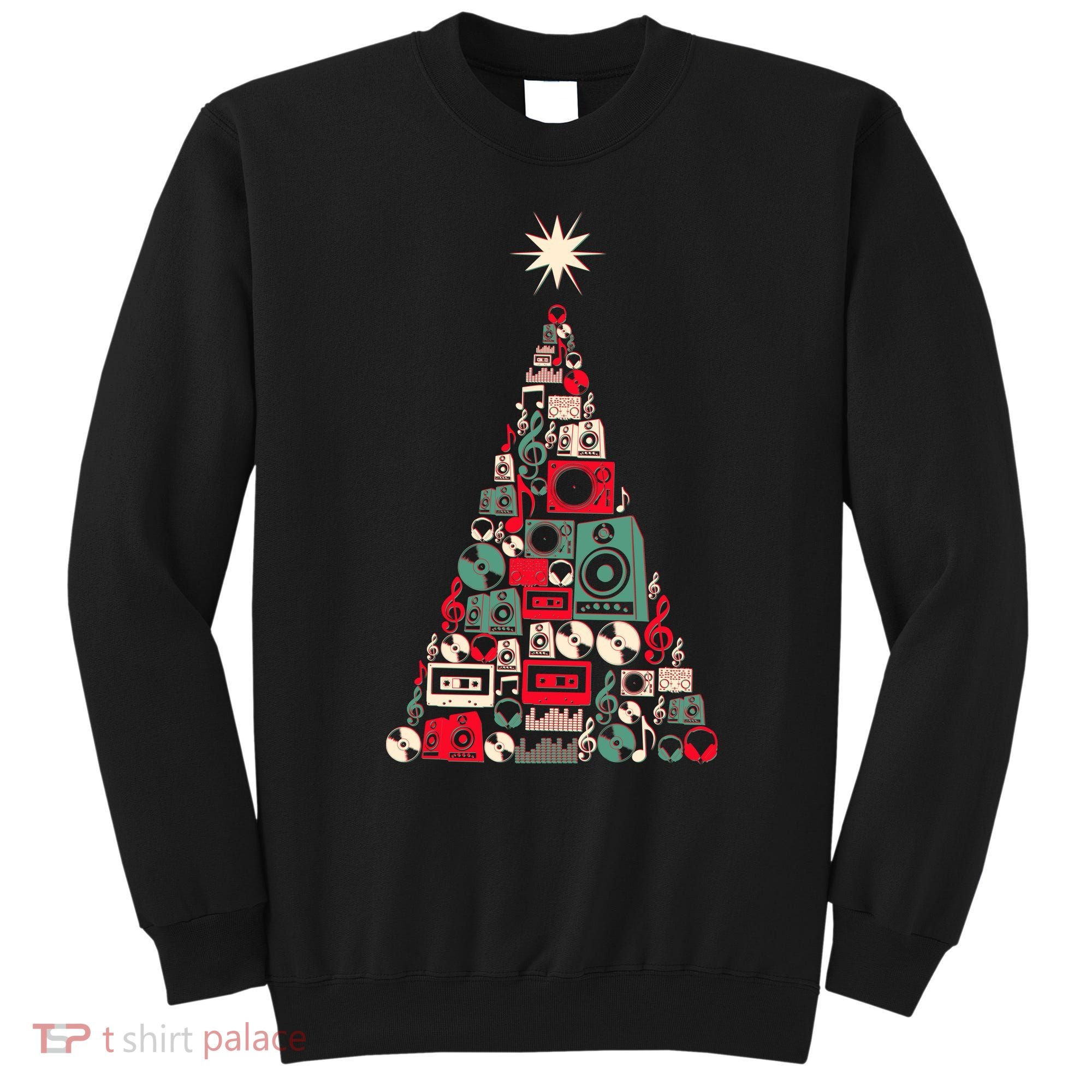 Audio Music Fan Christmas Tree Sweatshirt