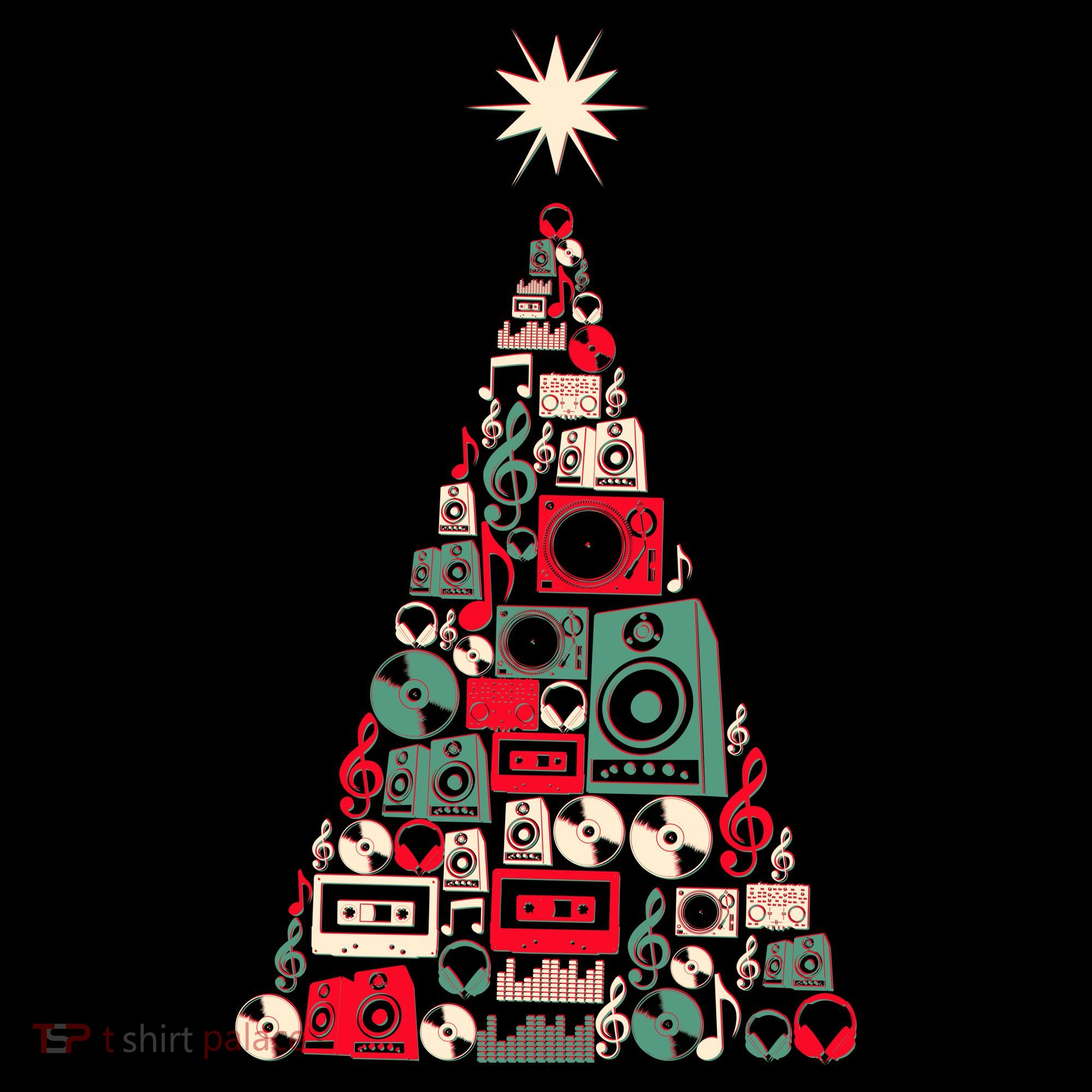 Audio Music Fan Christmas Tree Bucket Hat