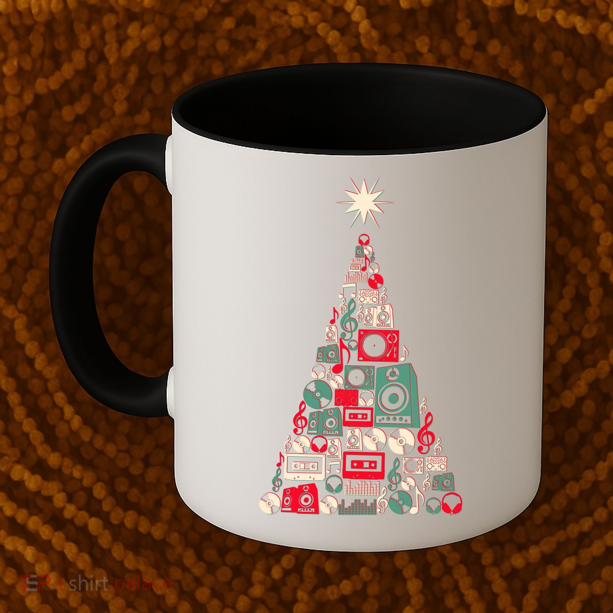 Audio Music Fan Christmas Tree Coffee Mug