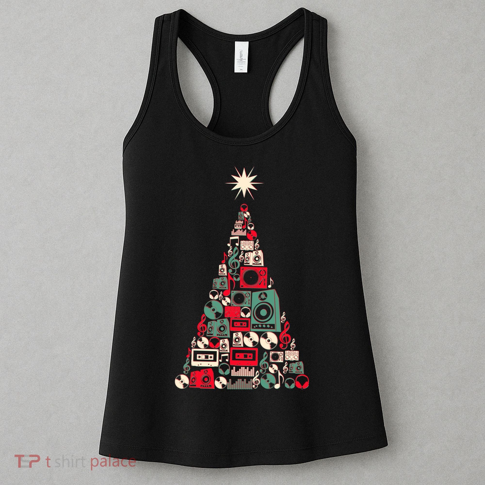 Audio Music Fan Christmas Tree Women's Tank Top