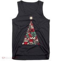 Audio Music Fan Christmas Tree Tank Top thumb 0