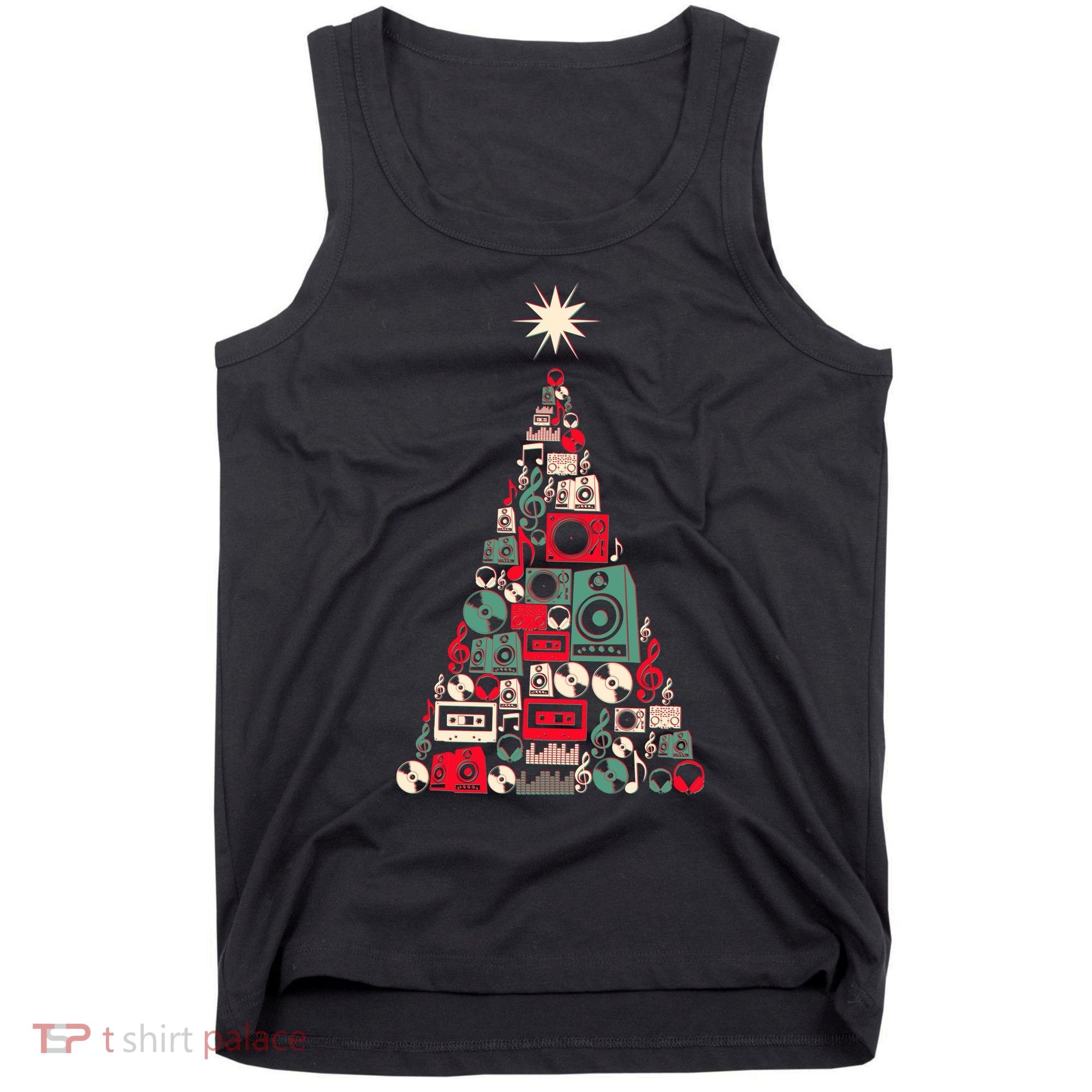 Audio Music Fan Christmas Tree Tank Top