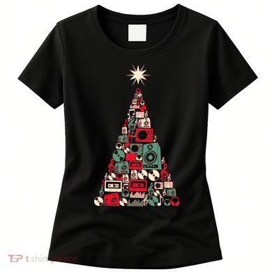 Audio Music Fan Christmas Tree Women's T-Shirt