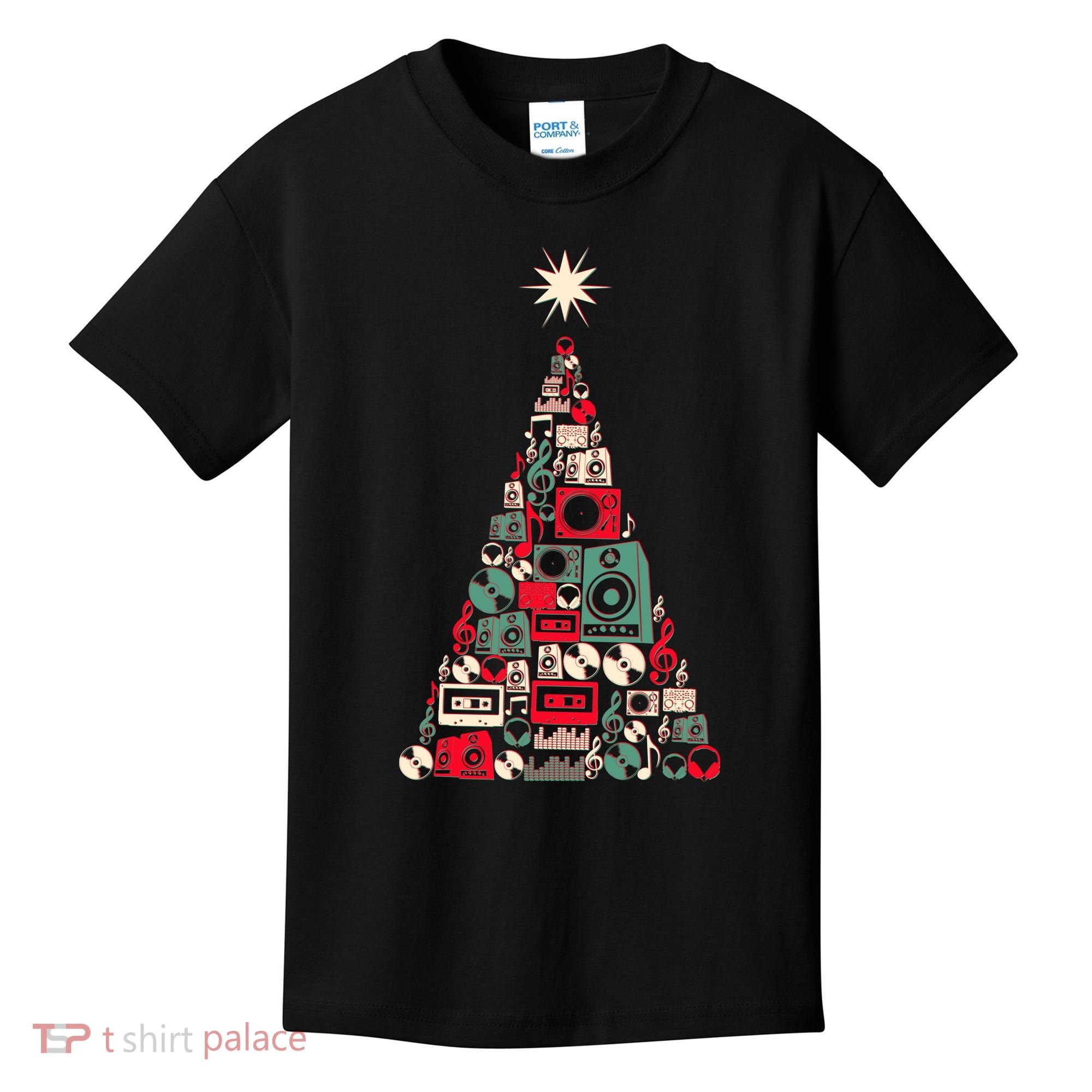 Audio Music Fan Christmas Tree Kids T-Shirt