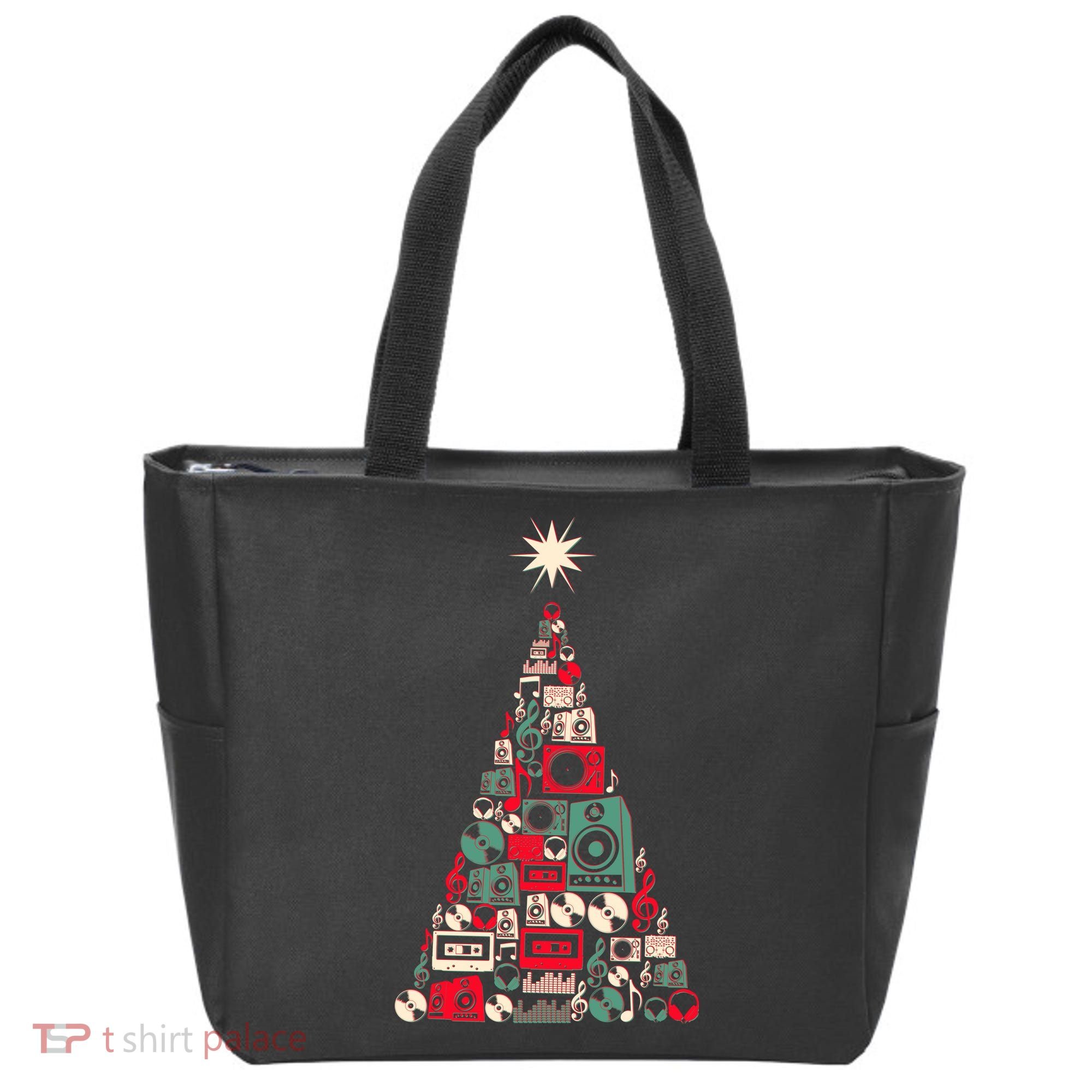Audio Music Fan Christmas Tree Tote Bag