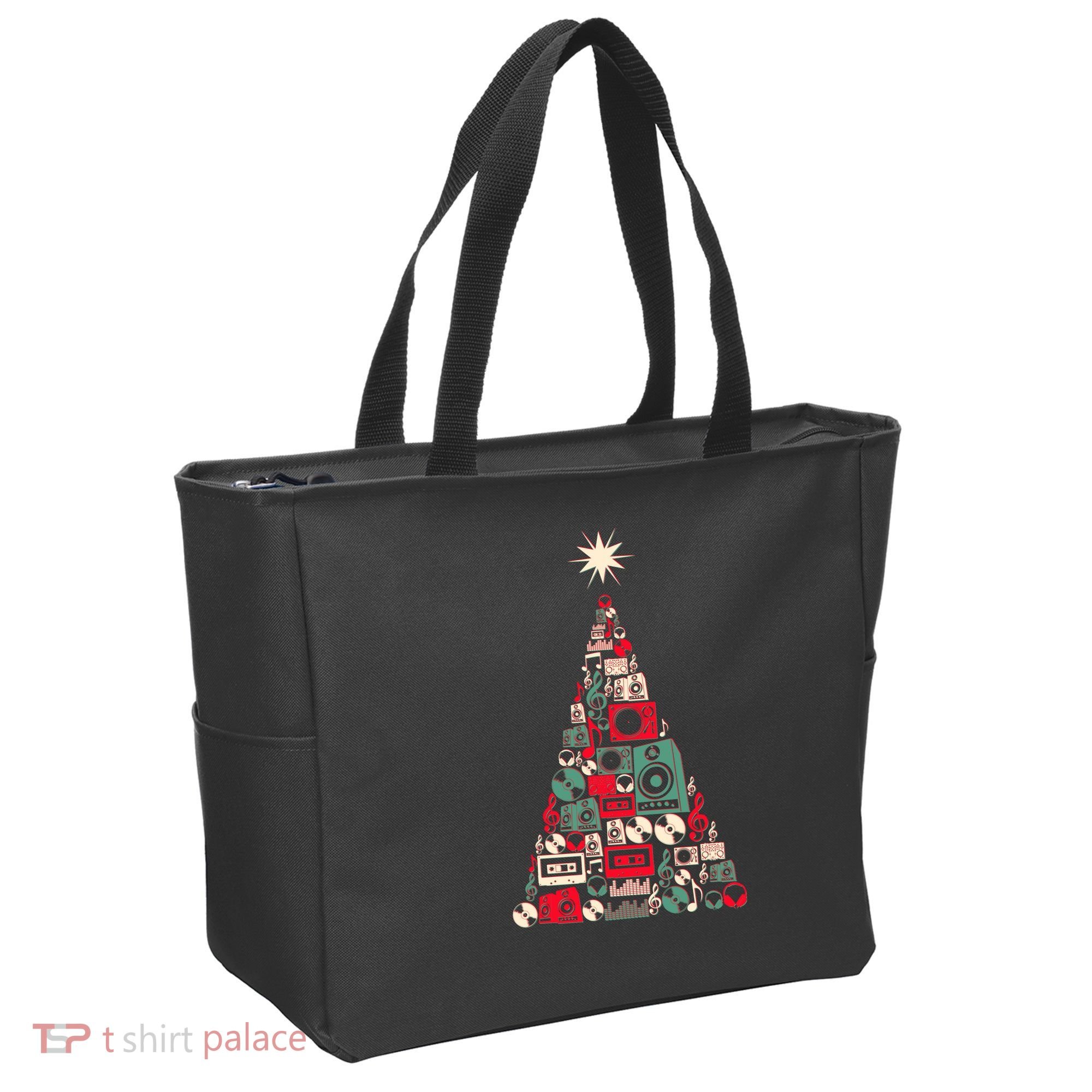 Audio Music Fan Christmas Tree Tote Bag