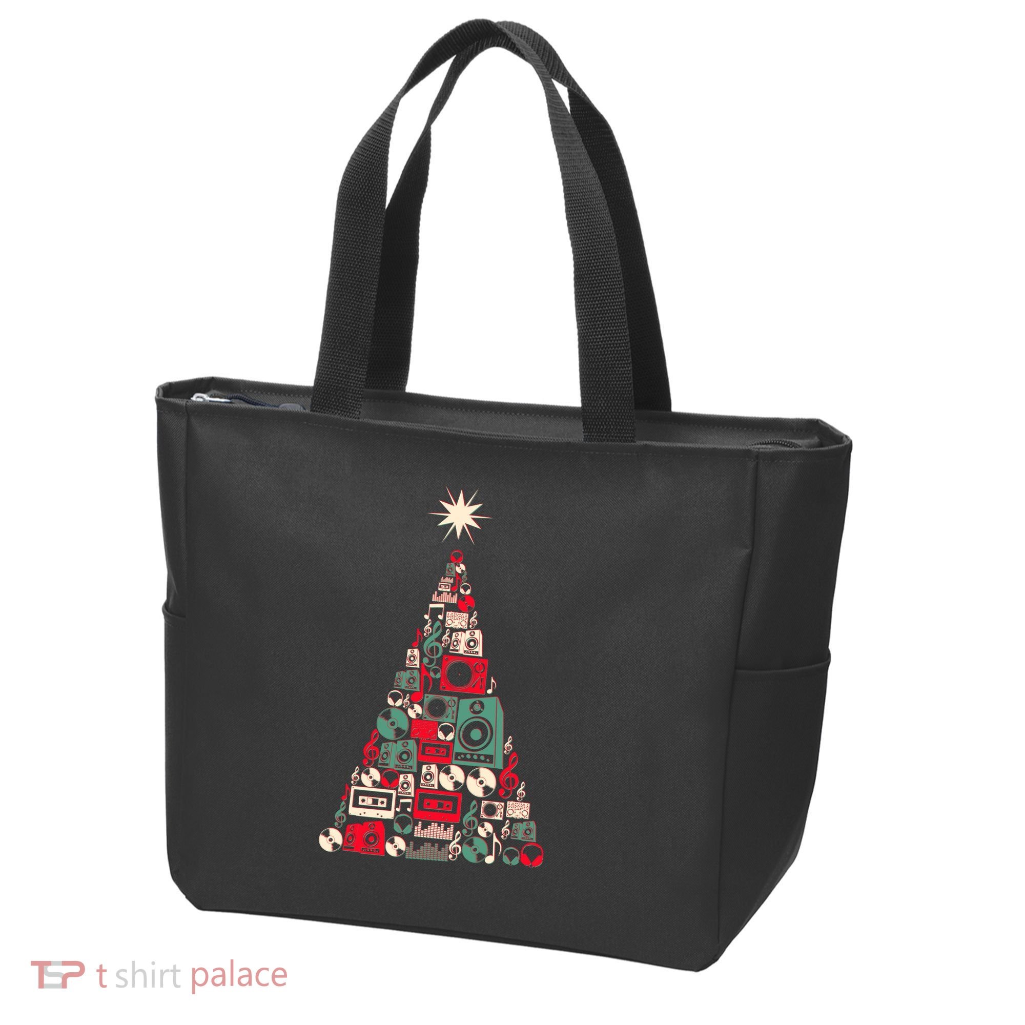 Audio Music Fan Christmas Tree Tote Bag