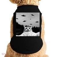 Alien UFO Funny Cat Selfie Doggie Tank thumb 0