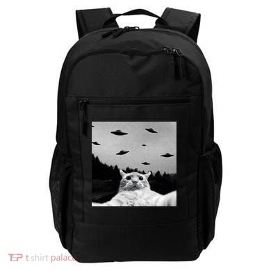 Alien UFO Funny Cat Selfie Backpack