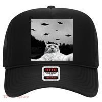 Alien UFO Funny Cat Selfie Hat thumb 0