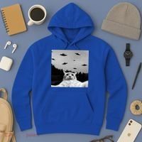 Alien UFO Funny Cat Selfie Hoodie thumb 3