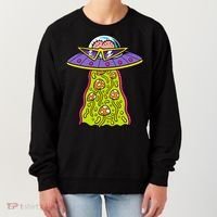 Alien UFO Funky Mushrooms Sci-Fi Fans Women's Sweatshirt thumb 0