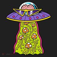 Alien UFO Funky Mushrooms Sci-Fi Fans Women's Sweatshirt thumb 2