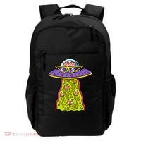 Alien UFO Funky Mushrooms Sci-Fi Fans Backpack thumb 0