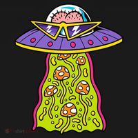 Alien UFO Funky Mushrooms Sci-Fi Fans Women's Hoodie thumb 2