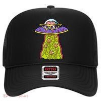 Alien UFO Funky Mushrooms Sci-Fi Fans Hat thumb 0
