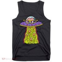 Alien UFO Funky Mushrooms Sci-Fi Fans Tank Top thumb 0