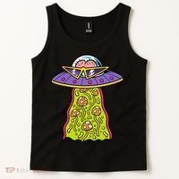 Alien UFO Funky Mushrooms Sci-Fi Fans Tank Top thumb 2