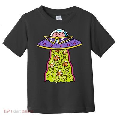 Alien UFO Funky Mushrooms Sci-Fi Fans Toddler T-Shirt