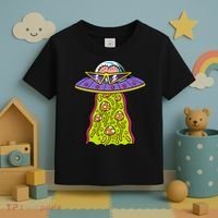 Alien UFO Funky Mushrooms Sci-Fi Fans Toddler T-Shirt thumb 3