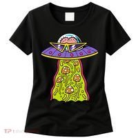 Alien UFO Funky Mushrooms Sci-Fi Fans Women's T-Shirt thumb 0
