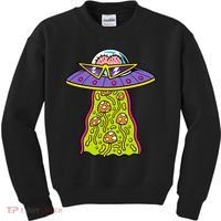 Alien UFO Funky Mushrooms Sci-Fi Fans Kids Sweatshirt thumb 0