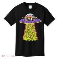 Alien UFO Funky Mushrooms Sci-Fi Fans Kids T-Shirt thumb 0