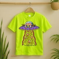 Alien UFO Funky Mushrooms Sci-Fi Fans T-Shirt thumb 2