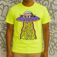 Alien UFO Funky Mushrooms Sci-Fi Fans T-Shirt thumb 3