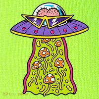 Alien UFO Funky Mushrooms Sci-Fi Fans T-Shirt thumb 5