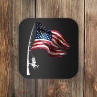 American USA Flag Fishing Pole Coaster thumb 0