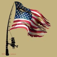 American USA Flag Fishing Pole Sweatshirt thumb 2