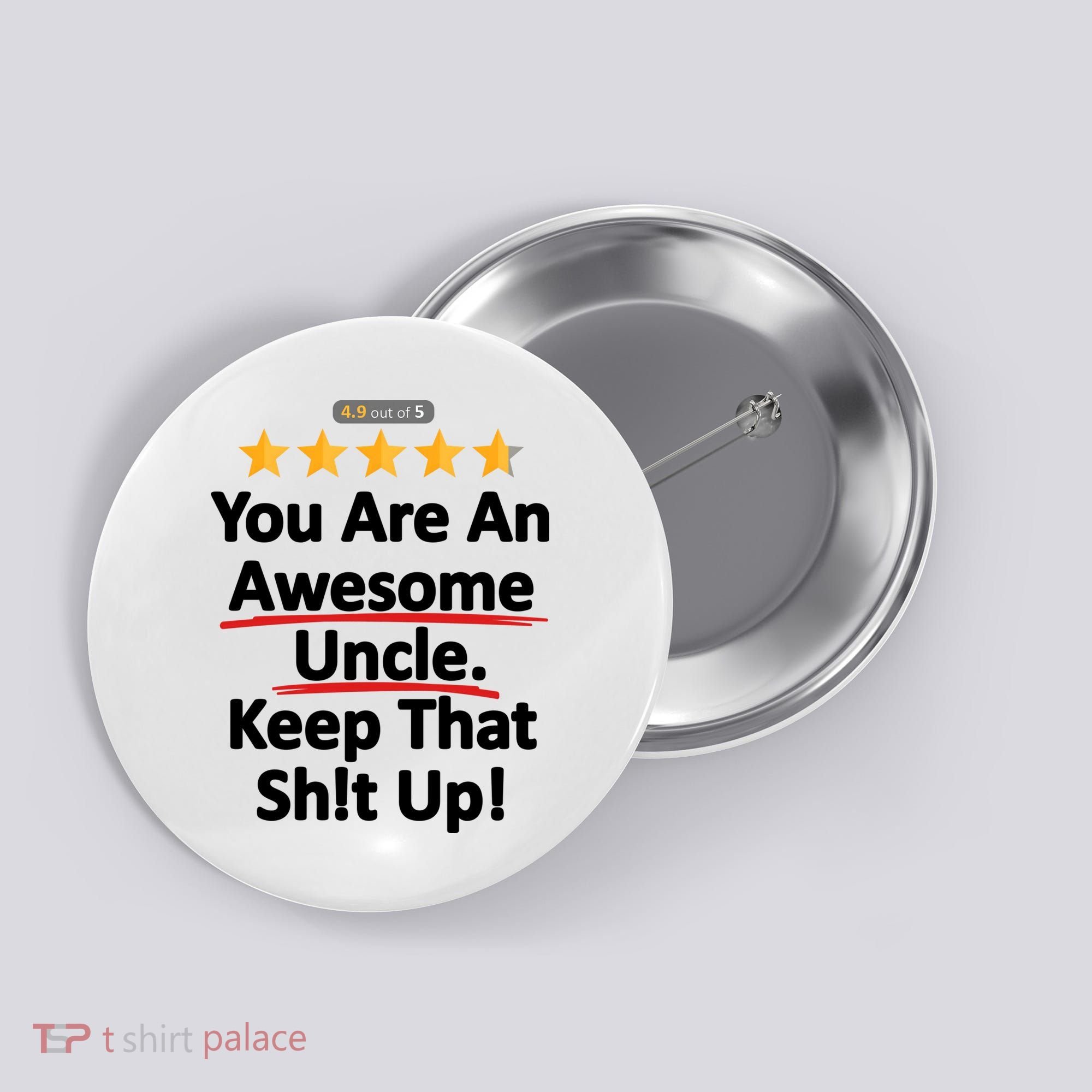 Awesome Uncle Funny Gift For Uncles Button