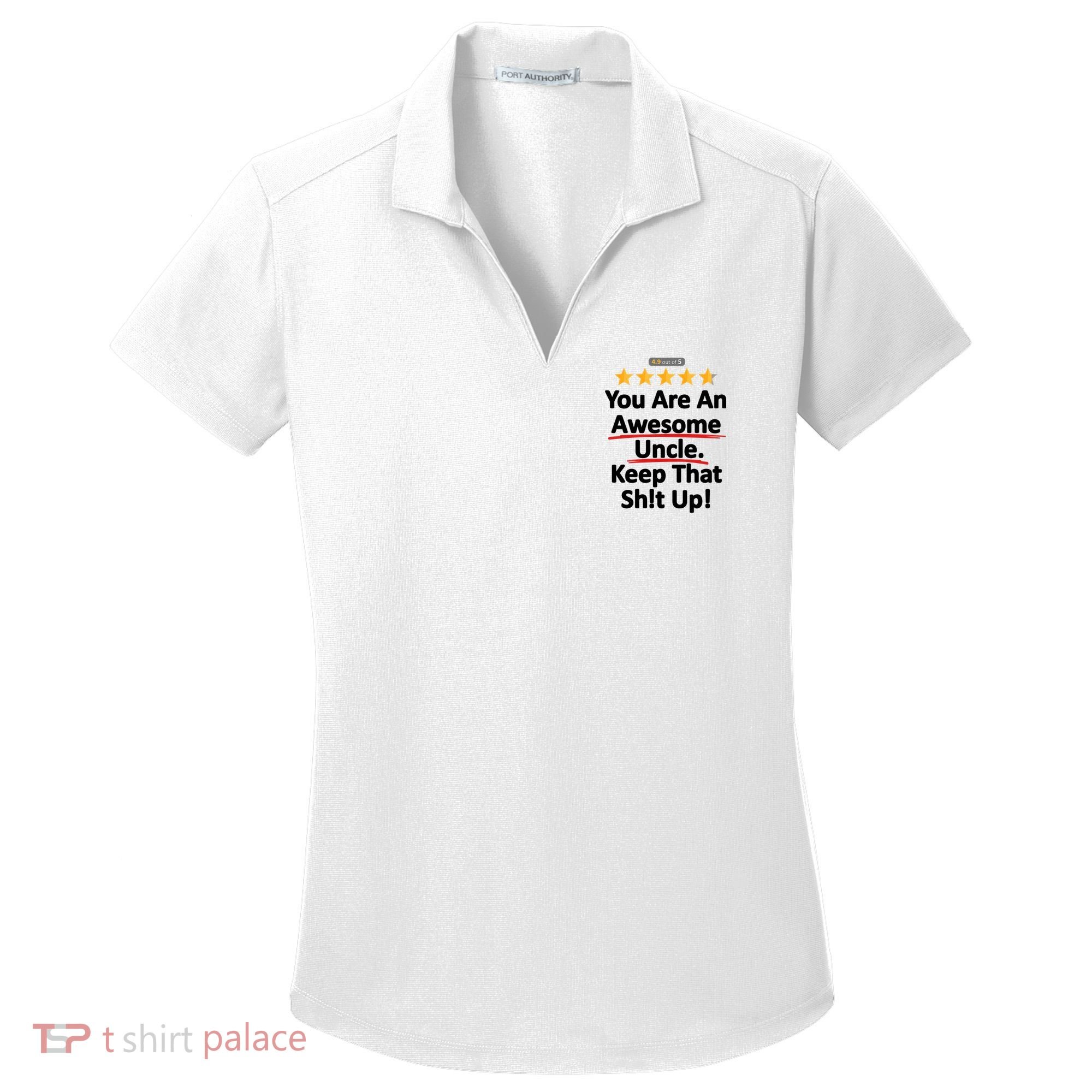 Awesome Uncle Funny Gift For Uncles Women's Dry Zone Grid Polo