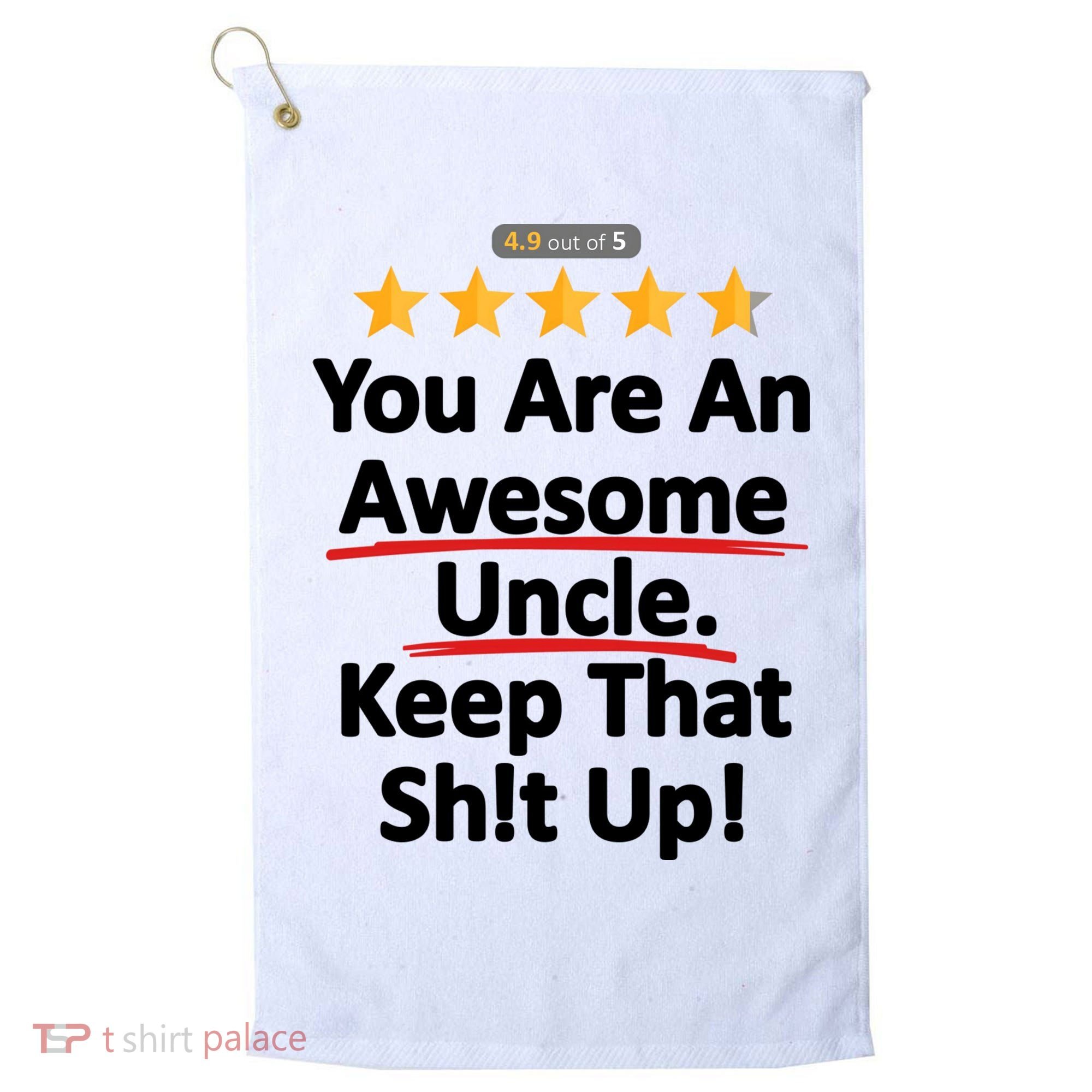 Awesome Uncle Funny Gift For Uncles Golf Towel