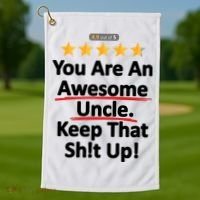 Awesome Uncle Funny Gift For Uncles Golf Towel thumb 1