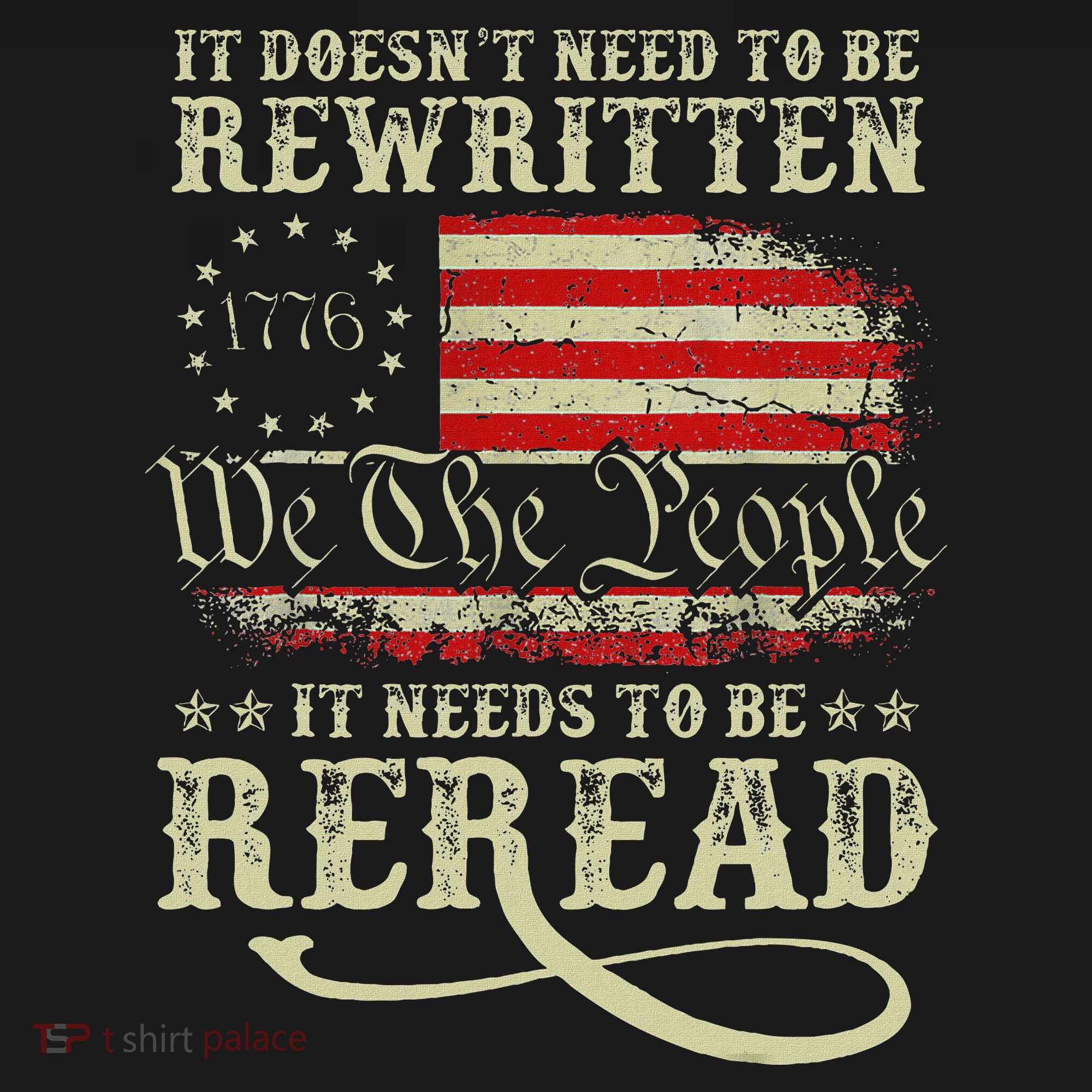 American Us Flag Constitution Of The Usa Needs To Be Reread Women's Hoodie