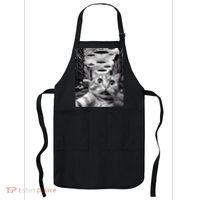 Alien UFO Funny Cat Selfie Apron thumb 0