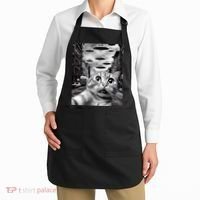 Alien UFO Funny Cat Selfie Apron thumb 2