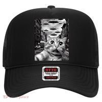 Alien UFO Funny Cat Selfie Hat thumb 0