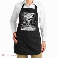 Alien UFO Funny Cat Selfie Apron thumb 2