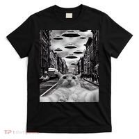 Alien UFO Funny Cat Selfie T-Shirt thumb 0
